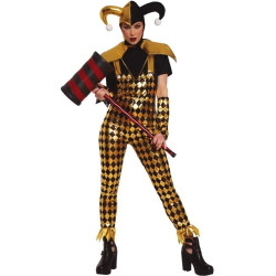 Golden Harlequin costume for women