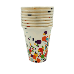 Disposable paper cups Confetti 250 ml – 8 pcs.