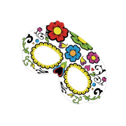 Läbipaistev mask lilledega