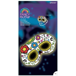 Glow Floral Mask – Glow in the Dark Party Mask