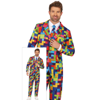 Värviline ruuduline kostüüm meestele