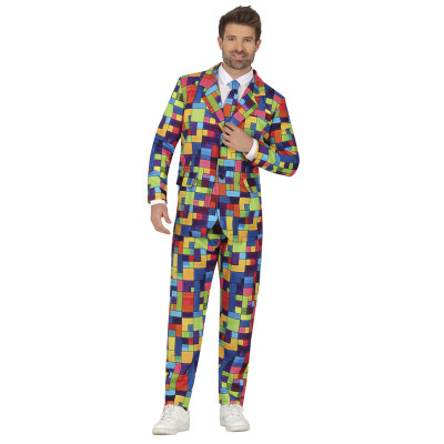 Värviline ruuduline kostüüm meestele