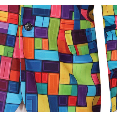 Värviline ruuduline kostüüm meestele