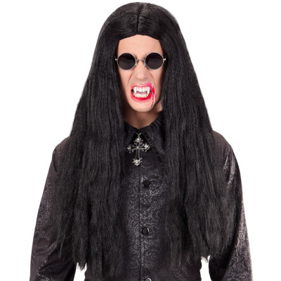 Must pikk vampiiristiilis parukas