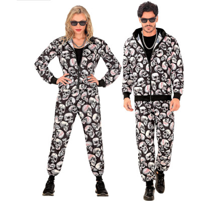 Rock the Look: Bold Skulls Print Tracksuit for Adults