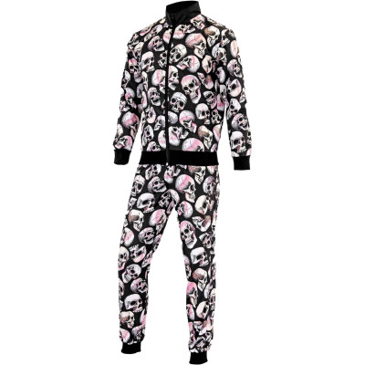 Rock the Look: Bold Skulls Print Tracksuit for Adults