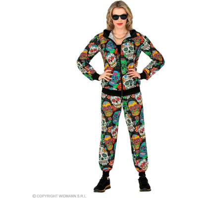 Vibrant Skull Print Tracksuit for Adults: Stand Out in Style!