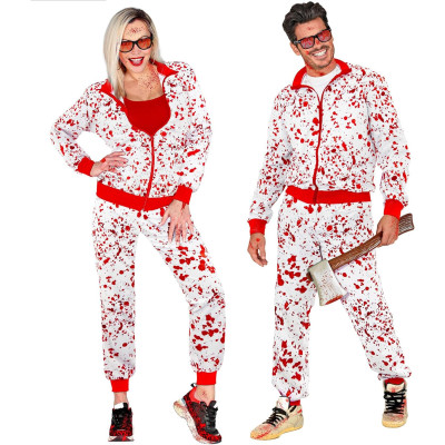 Unleash Your Inner Horror with the Blood Bath Party Tracksuit for Adults!