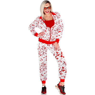Unleash Your Inner Horror with the Blood Bath Party Tracksuit for Adults!