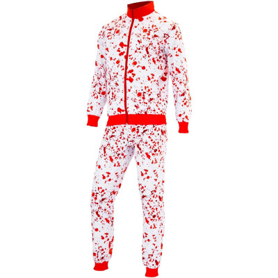 Unleash Your Inner Horror with the Blood Bath Party Tracksuit for Adults!