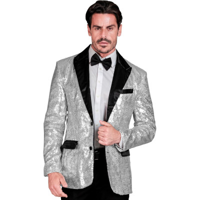 Sära Erevalt: Säravate Meeste Hõbedane Litritega Jakk