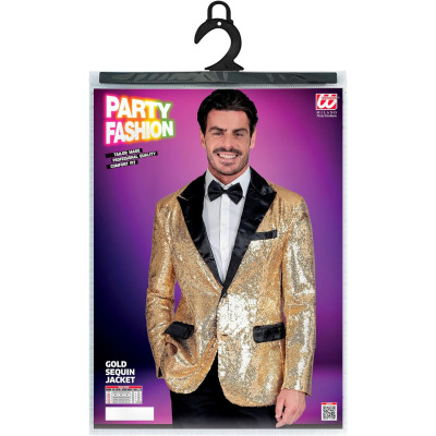 Shine Bright: Dazzling Men's Golden Sequin Jacket