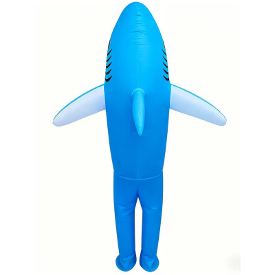 Inflatable shark costume for adults