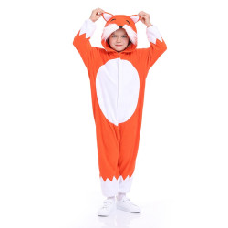 Fox Costume for Kids with Hood – Animal Jumpsuit