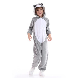Raccoon Costume for Kids – Animal Hooded Jumpsuit for Halloween & Carnival