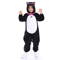 Cat Costume for Kids – Animal Jumpsuit with Hood