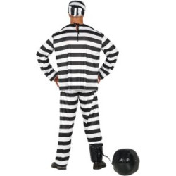 Prisoner Mens Costume - Black & White