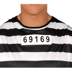 Prisoner Mens Costume - Black & White