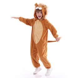 Lion Costume for Kids – Animal Hooded Jumpsuit