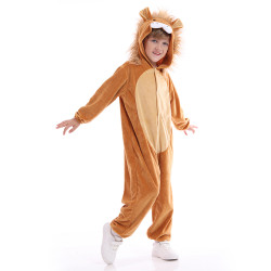 Lion Costume for Kids – Animal Hooded Jumpsuit
