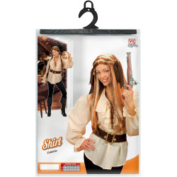 Stylish Beige Pirate Shirt for Women: Unleash Your Inner Swashbuckler!