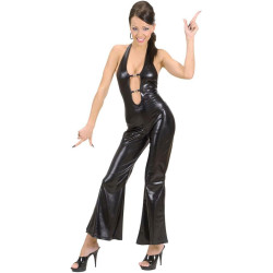 Groove in Style: Iconic 70's Disco Black Jumpsuit for Women