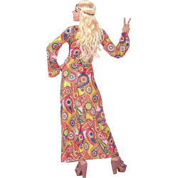 Groovy Hippie Chic: Embrace the 70s Vibe with This Colorful Dress!