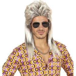 Create a retro style with our blonde "Vokuhila" wig!