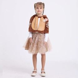 Deer Costume for Girls – Hooded Cape and Skirt Set