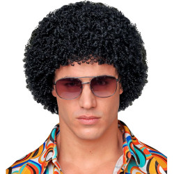 Groovy 70's Disco Black Wig: Unleash Your Inner Dancing Queen!