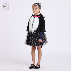 Girls Cat Costume with Hooded Cape and Skirt