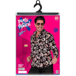 Bold and Edgy: Men's Skull Print Shirt