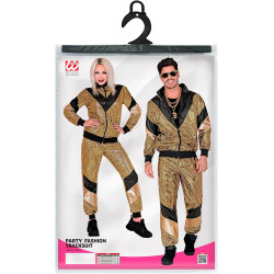 Shine Bright in 80's Gold: Reflective Tracksuits for Adults