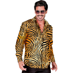 Zebra Print Men's Evening Shirt Style