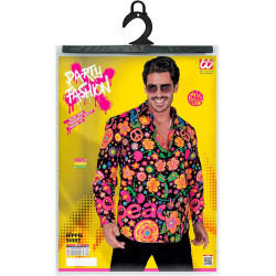 Vibrant Neon Hippie Party Shirt for Men: Stand Out in Style!