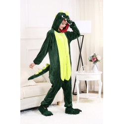 Turn on the fun with our adult dinosaur plush costume!