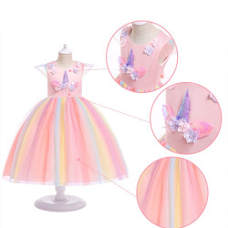 Enchanting Unicorn Princess Dress for Little Girls