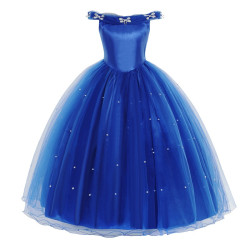 Enchanting Royal Blue Princess Dress for Girls