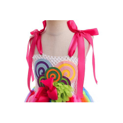 Enchanting Rainbow Colors Royal Dress Design for Girls