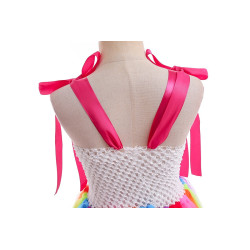 Enchanting Rainbow Colors Royal Dress Design for Girls