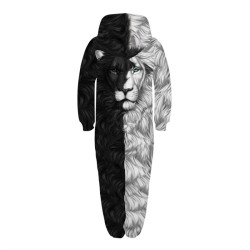 Kids Lion Costume with 3D Print – Hooded Jumpsuit