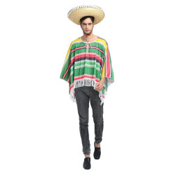 Mexican Costume for Men – Poncho and Sombrero Outfit