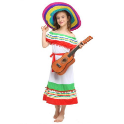 Mexican Costume for Girls – Dress with Sombrero Hat