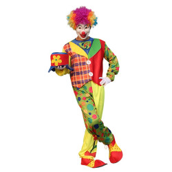 Adult Clown Costume – Colorful Circus Carnival Outfit