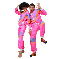 80s Style Pink Tracksuit