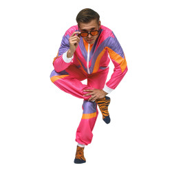 80ndate stiilis roosa spordikostüüm