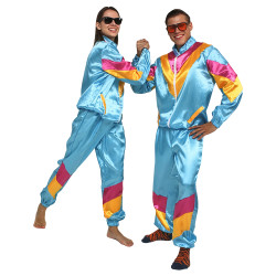 80ndate stiilis sinine spordikostüüm