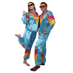 80ndate stiilis sinine spordikostüüm