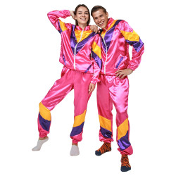 80ndate stiilis roosa spordikostüüm