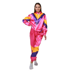 80s Style Pink Tracksuit